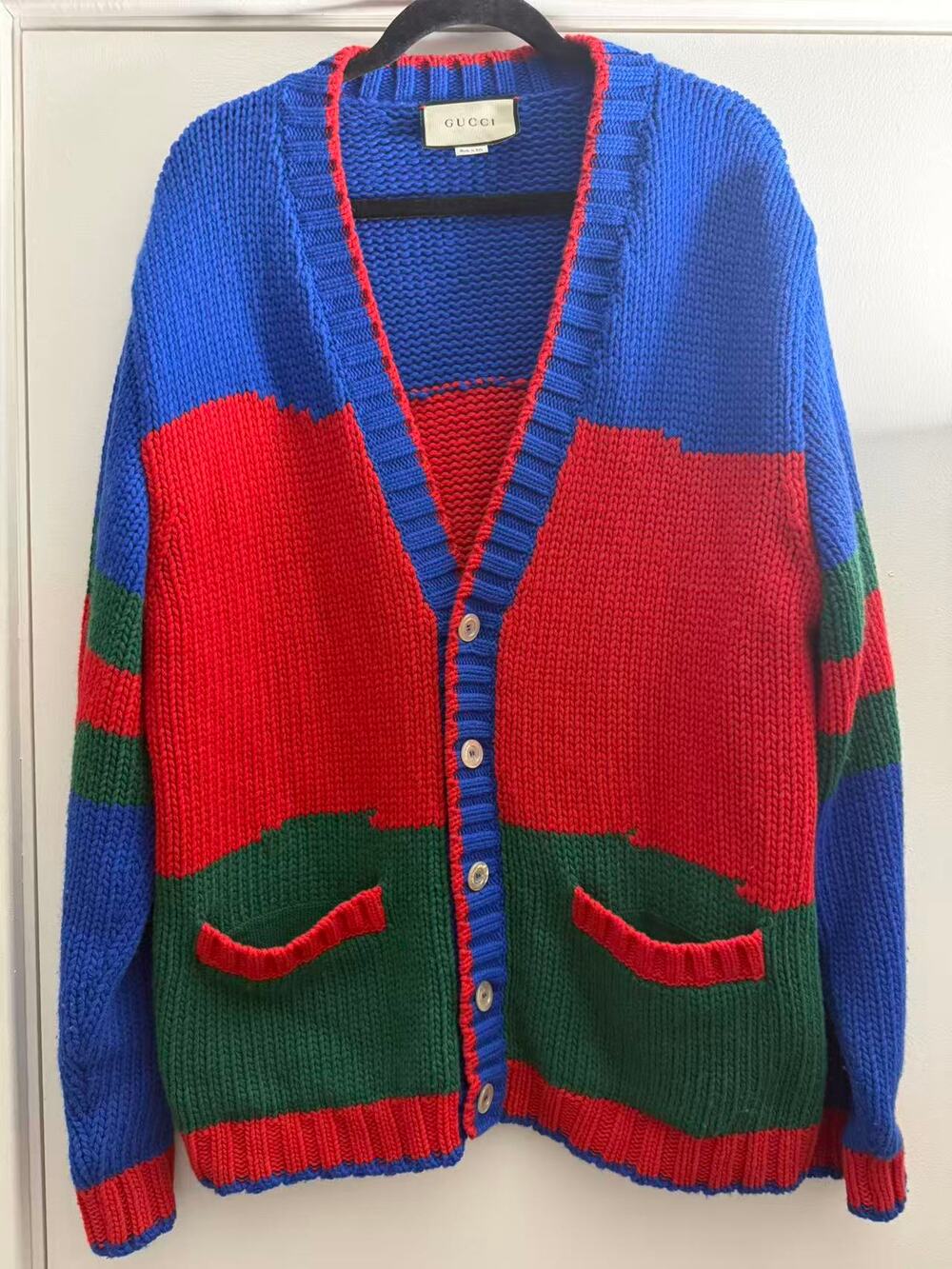 Gucci Wool Oversized Striped Cardigan
